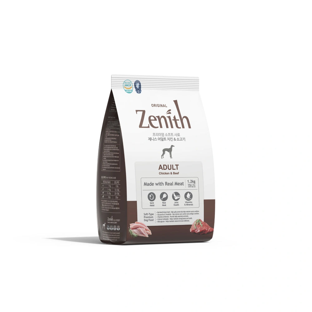 Zenith Chicken & Beef Adult Dry Dog Food 1.2kg bag