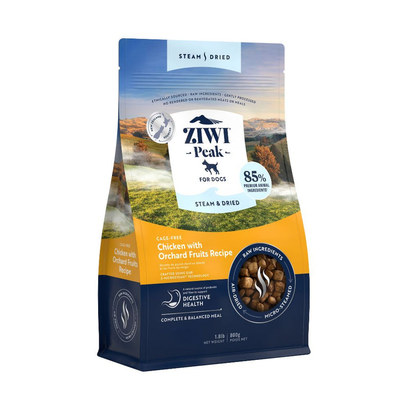 Ziwi Peak Dog Steam & Dried Chicken with Orchard Fruits 800g