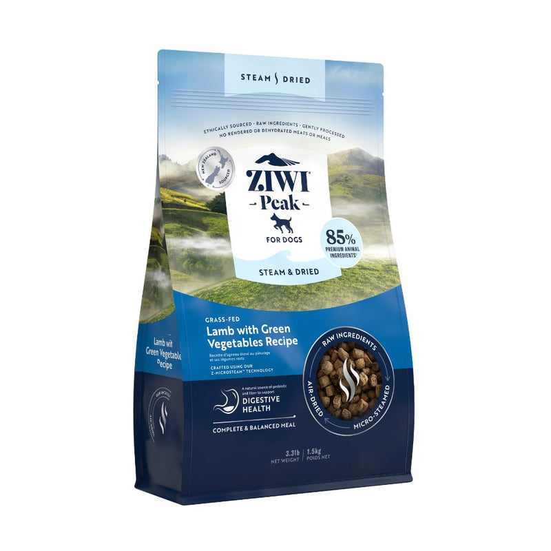 Ziwi Peak Dog Steam & Dried Lamb with Green Vegetables 800g