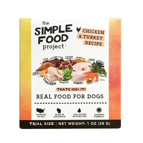 The Simple Food Project Dog Freeze Dried Dehydrated Chicken Turkey