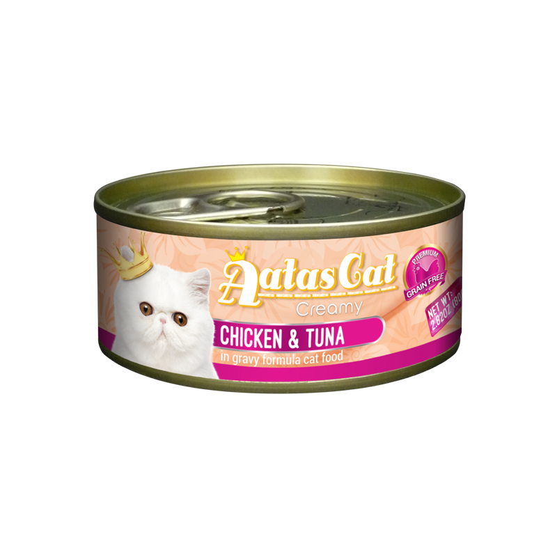 Aatas Cat Creamy Chicken & Tuna in Gravy 80g