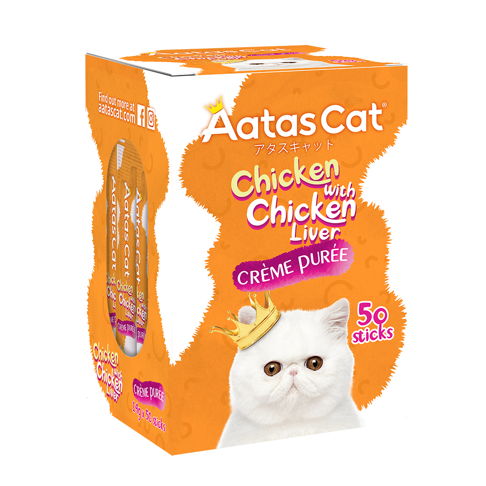 Aatas Cat Creme Puree Chicken with Chicken Liver 14g x 50sachets