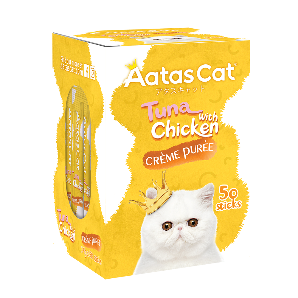 Aatas Cat Creme Puree Tuna with Chicken 14g x 50sachets