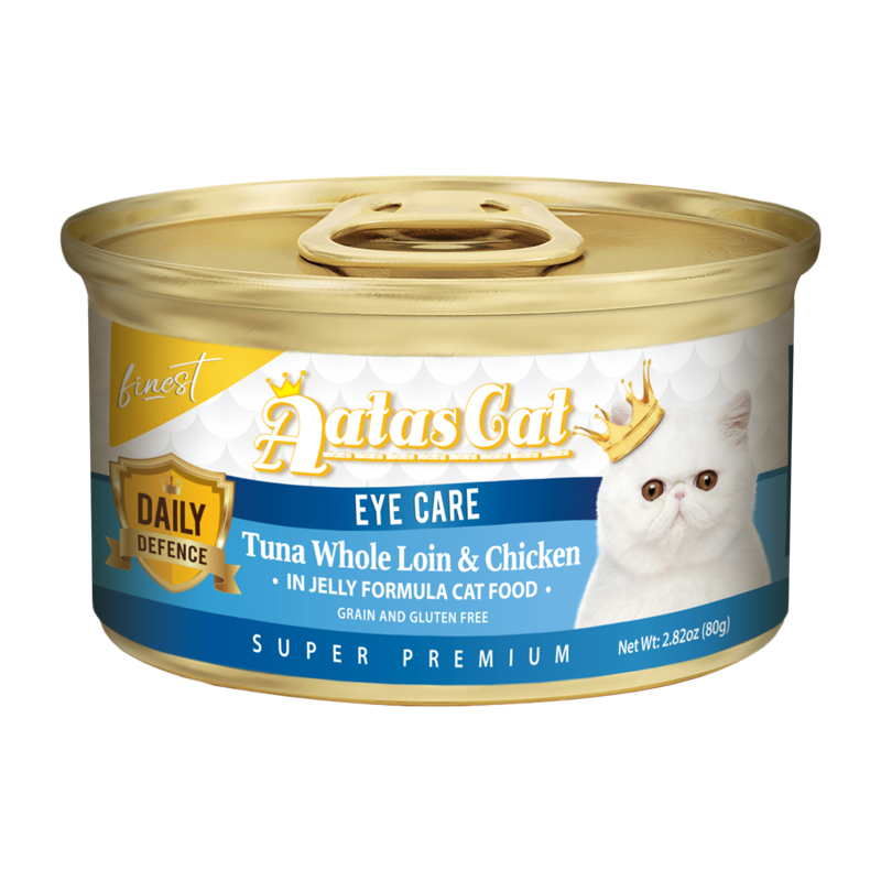 Aatas Cat Finest Daily Defence Eye Care - Tuna Whole Loin & Chicken in Jelly Formula 80g