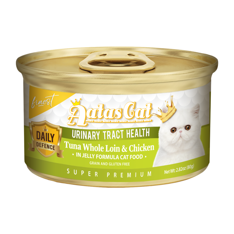 Aatas Cat Finest Daily Defence Urinary Tract Health - Tuna Whole Loin & Chicken in Jelly Formula 80g