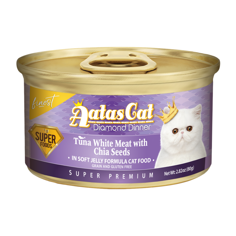 Aatas Cat Finest Diamond Dinner Tuna with Chia Seeds in Soft Jelly 80g