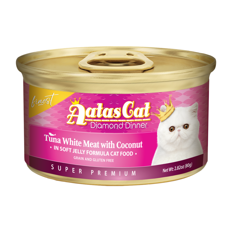 Aatas Cat Finest Diamond Dinner Tuna with Coconut in Soft Jelly 80g