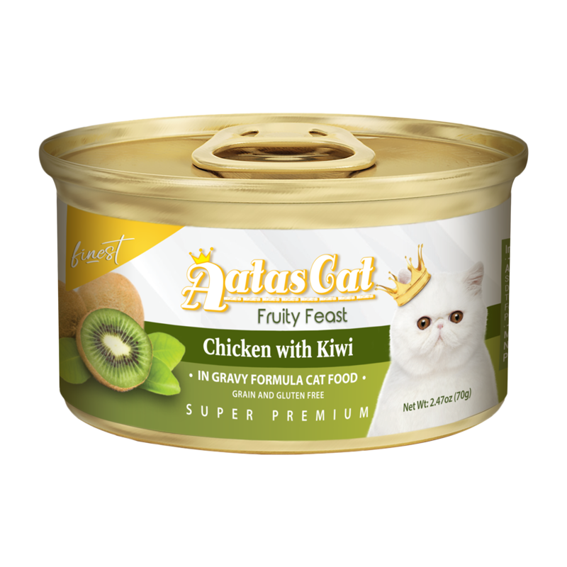 Aatas Cat Finest Fruity Feast Chicken with Kiwi in Gravy 70g