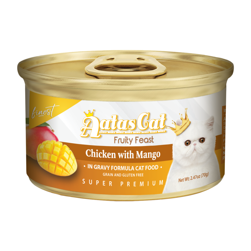 Aatas Cat Finest Fruity Feast Chicken with Mango in Gravy 70g
