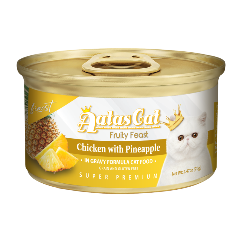 Aatas Cat Finest Fruity Feast Chicken with Pineapple in Gravy 70g