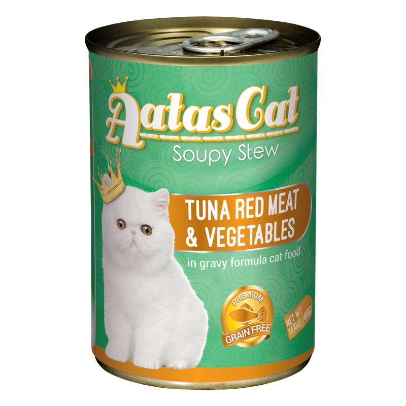 Aatas Cat Soupy Stew Tuna Red Meat with Vegetables in Gravy 400g