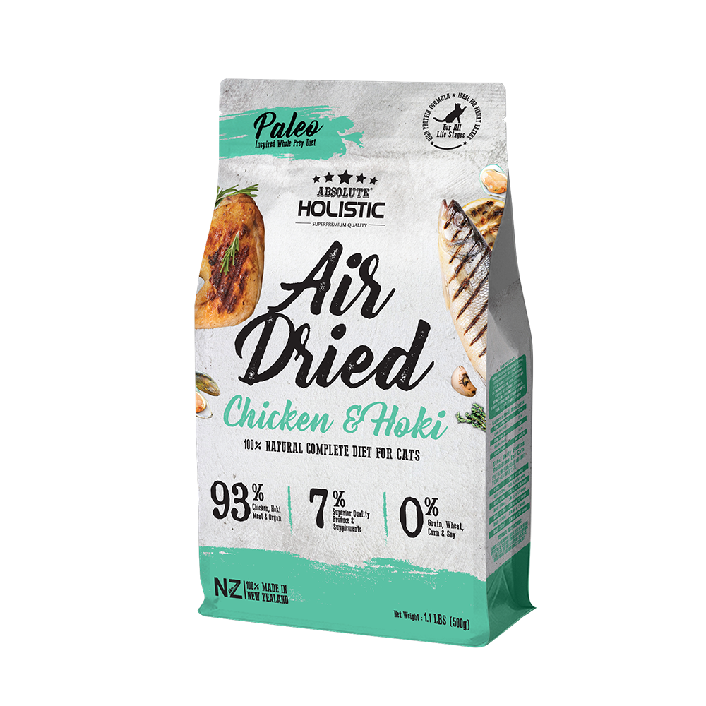 Absolute Holistic Cat Air-Dried Chicken & Hoki 500g