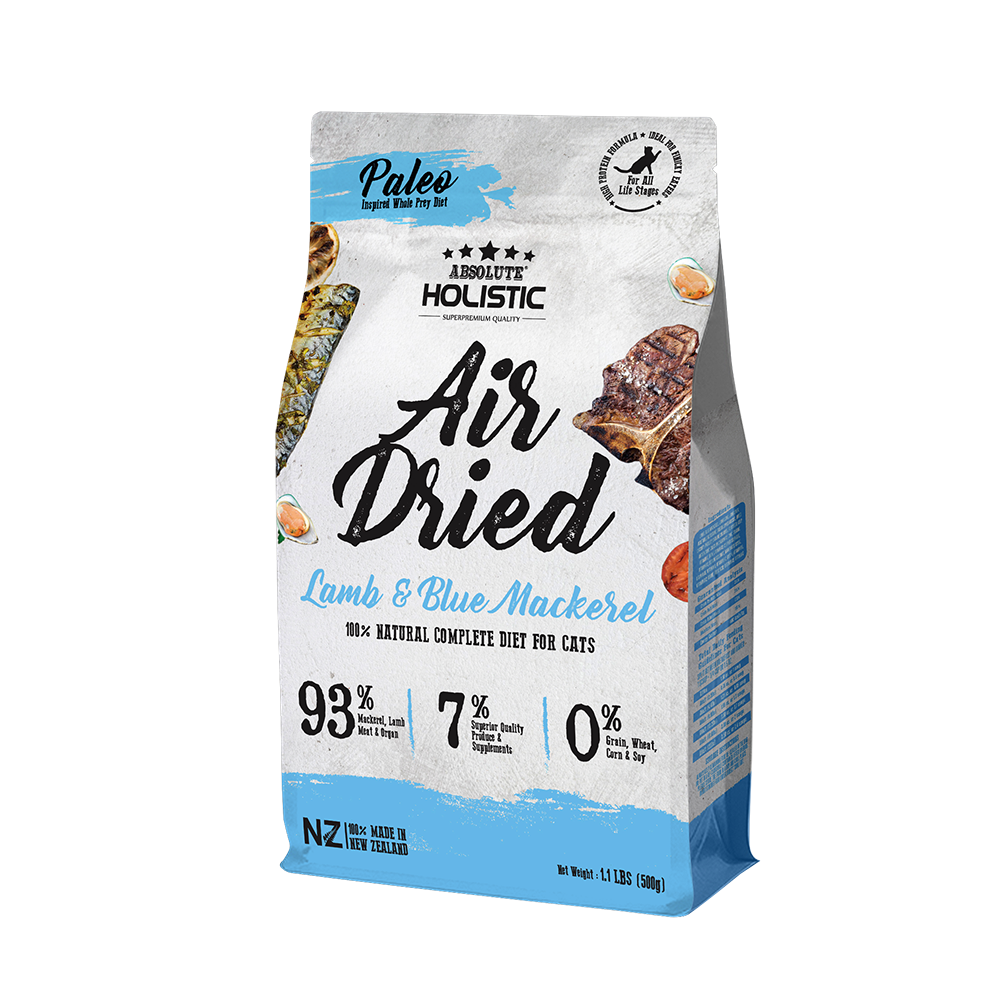 Absolute Holistic Cat Air-Dried Mackerel & Lamb 500g