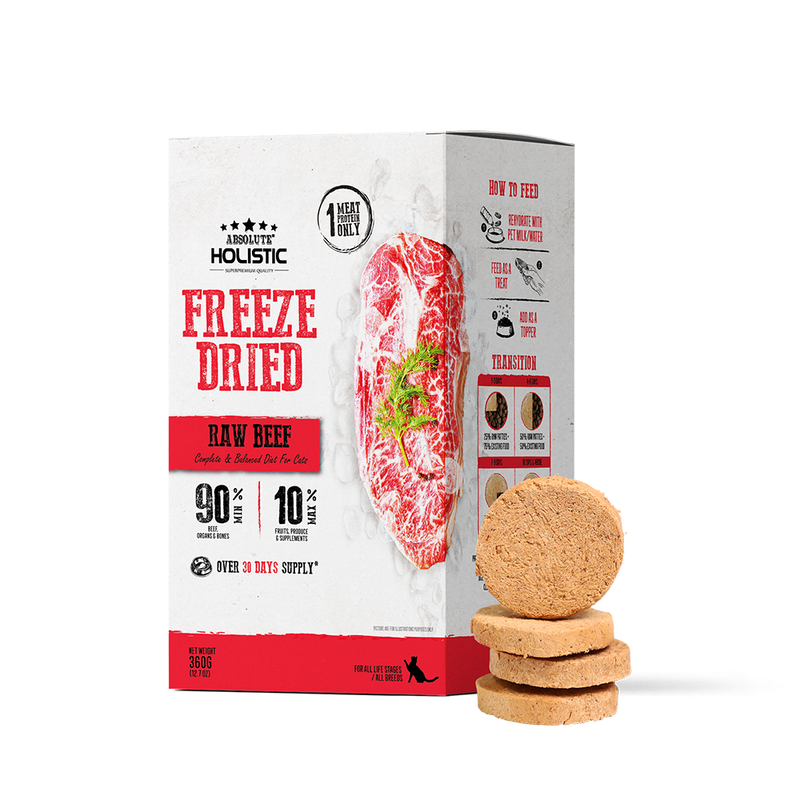 Absolute Holistic Cat Freeze Dried Raw Patties Beef 12.7oz