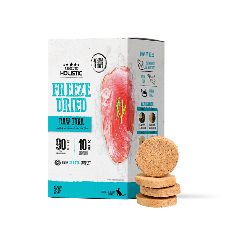 Absolute Holistic Cat Freeze Dried Raw Patties Tuna 12.7oz