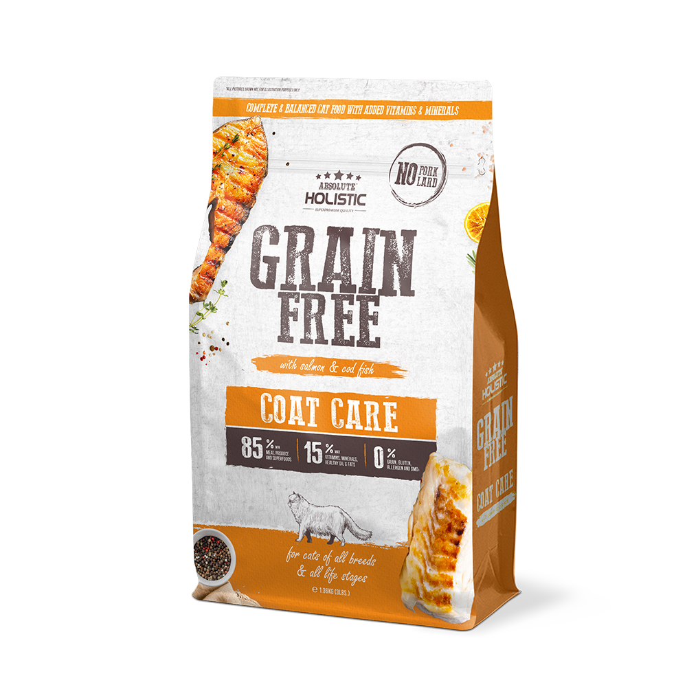 Absolute Holistic Cat Grain Free Coat Care Salmon & Cod Fish 3lb