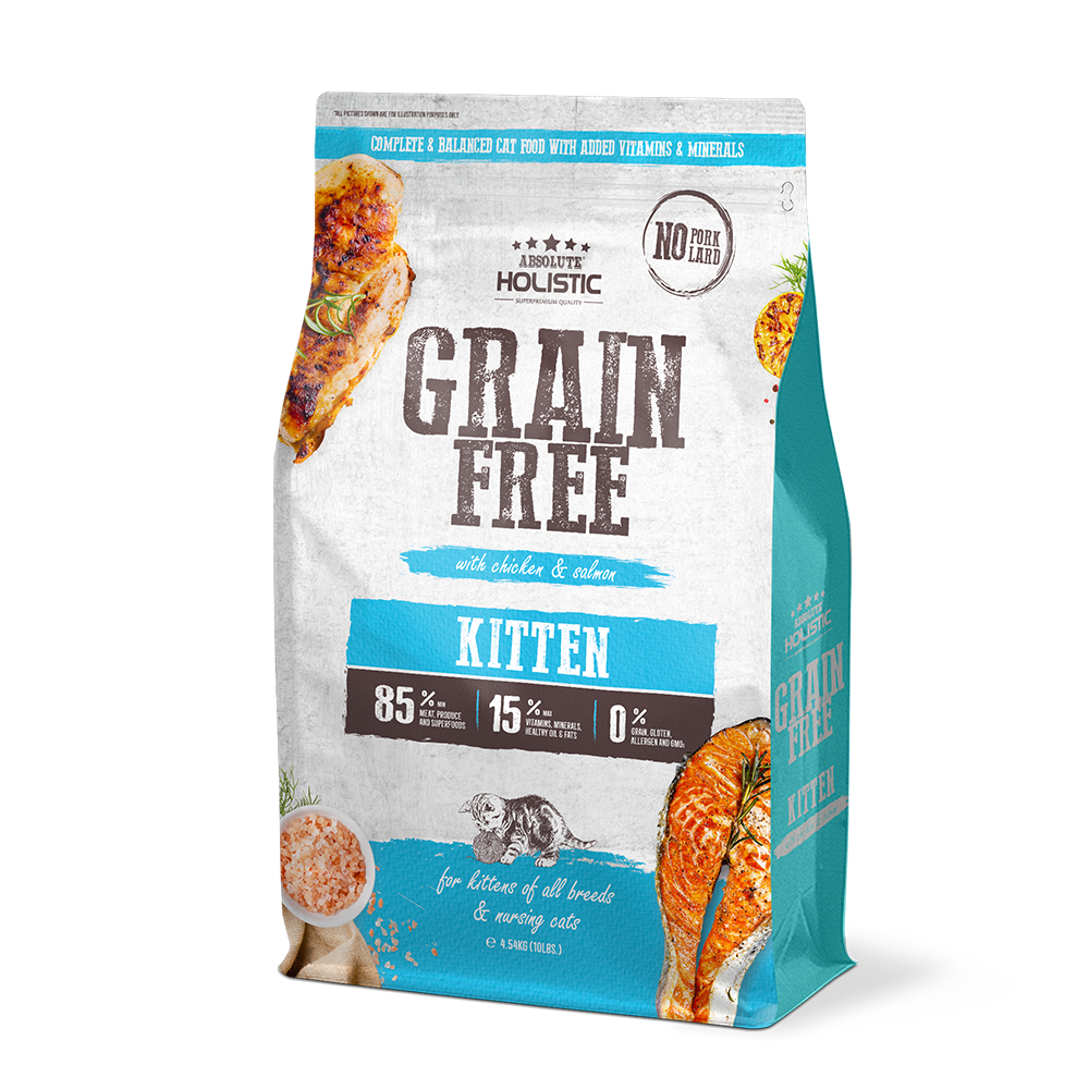 Absolute Holistic Cat Grain Free Kitten Chicken & Salmon 10lb
