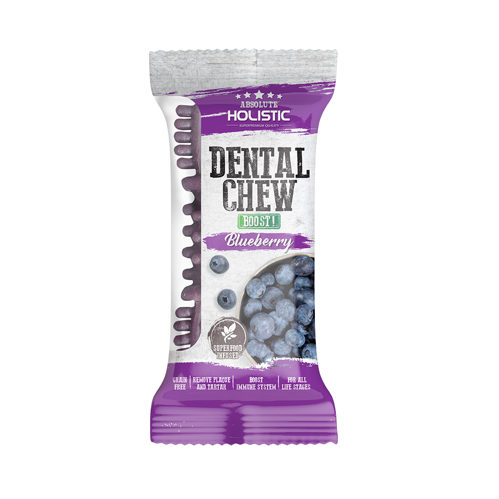 Absolute Holistic Dog Boost Dental Chew Blueberry 25g (4")