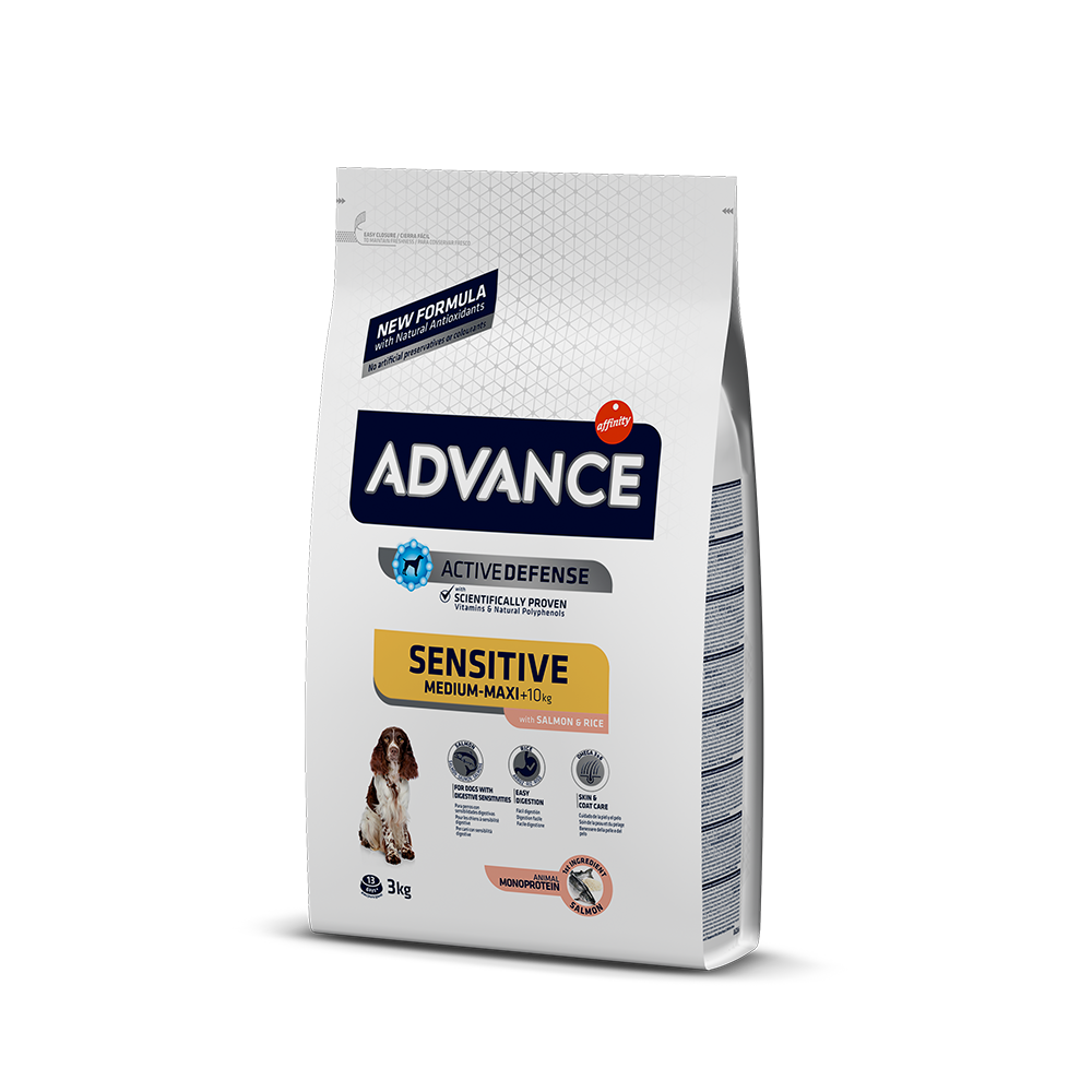 Advance Dog Active Defense Sensitive Salmon & Rice Medium-Maxi Breed 3kg