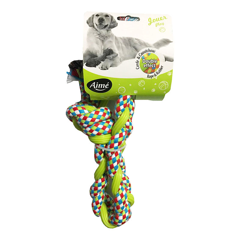 Aime Dog Toy Braided Rope Mix 52cm