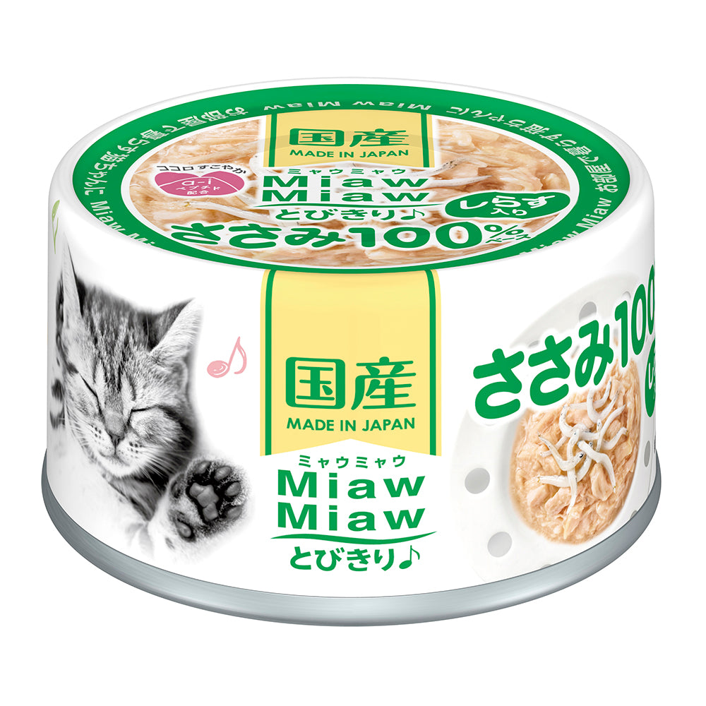 Aixia Miaw Miaw Chicken Fillet with Whitebait Canned Cat Food 60g (MT6)
