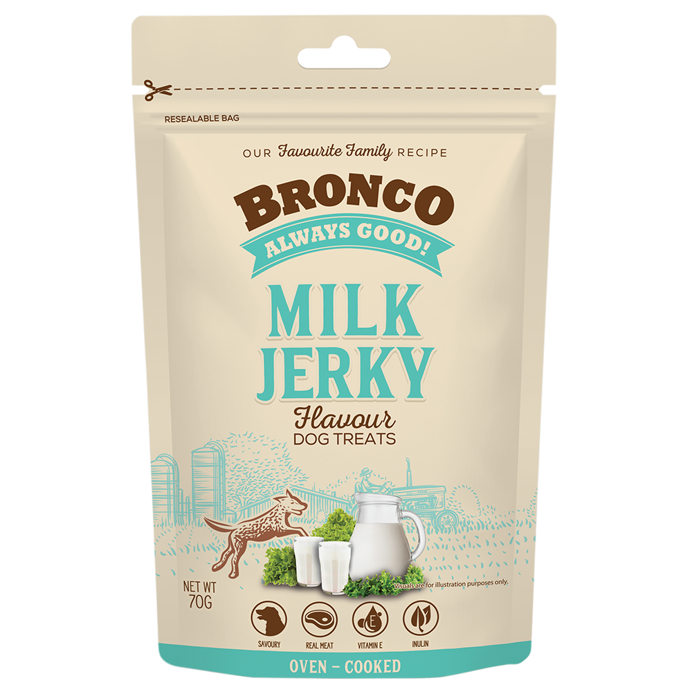 Bronco Dog Jerky Milk 70g