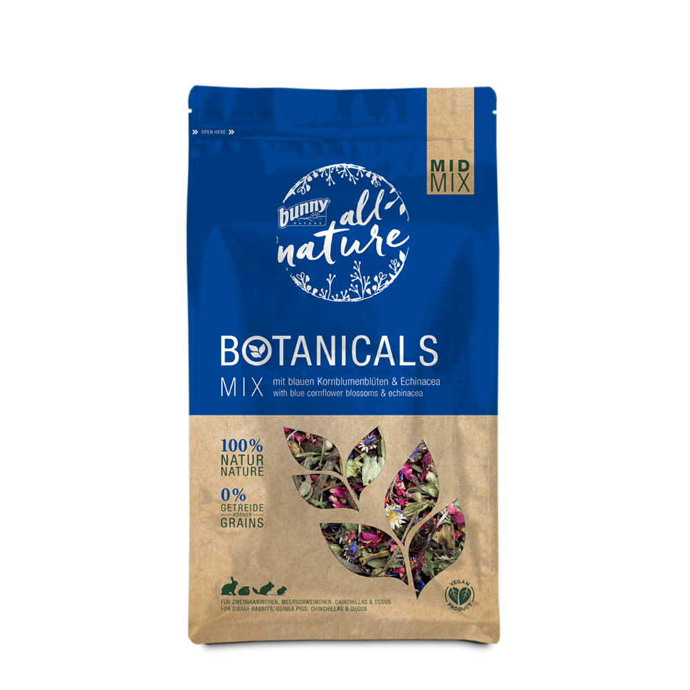 Bunny Nature Botanicals Mid Mix Blue Cornflower Blossoms & Echinacea 120g