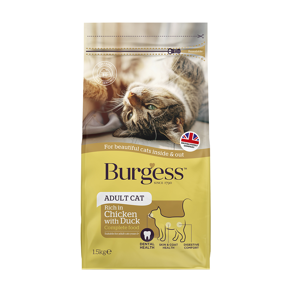Burgess Cat Adult Chicken & Duck 1.5kg