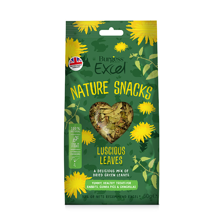 Burgess Excel Nature Snacks Luscious Leaves 60g