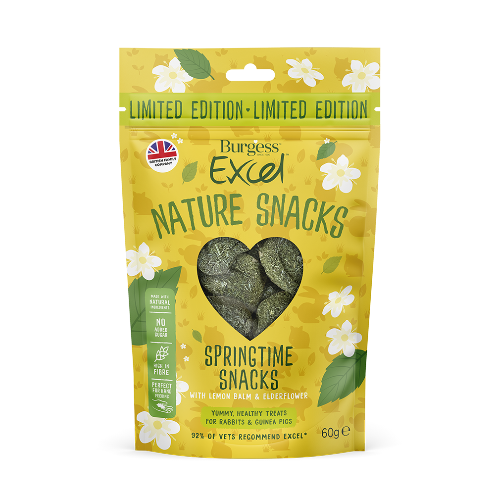 Burgess Excel Nature Snacks Springtime Snacks with Lemon Balm & Elderflower 60g
