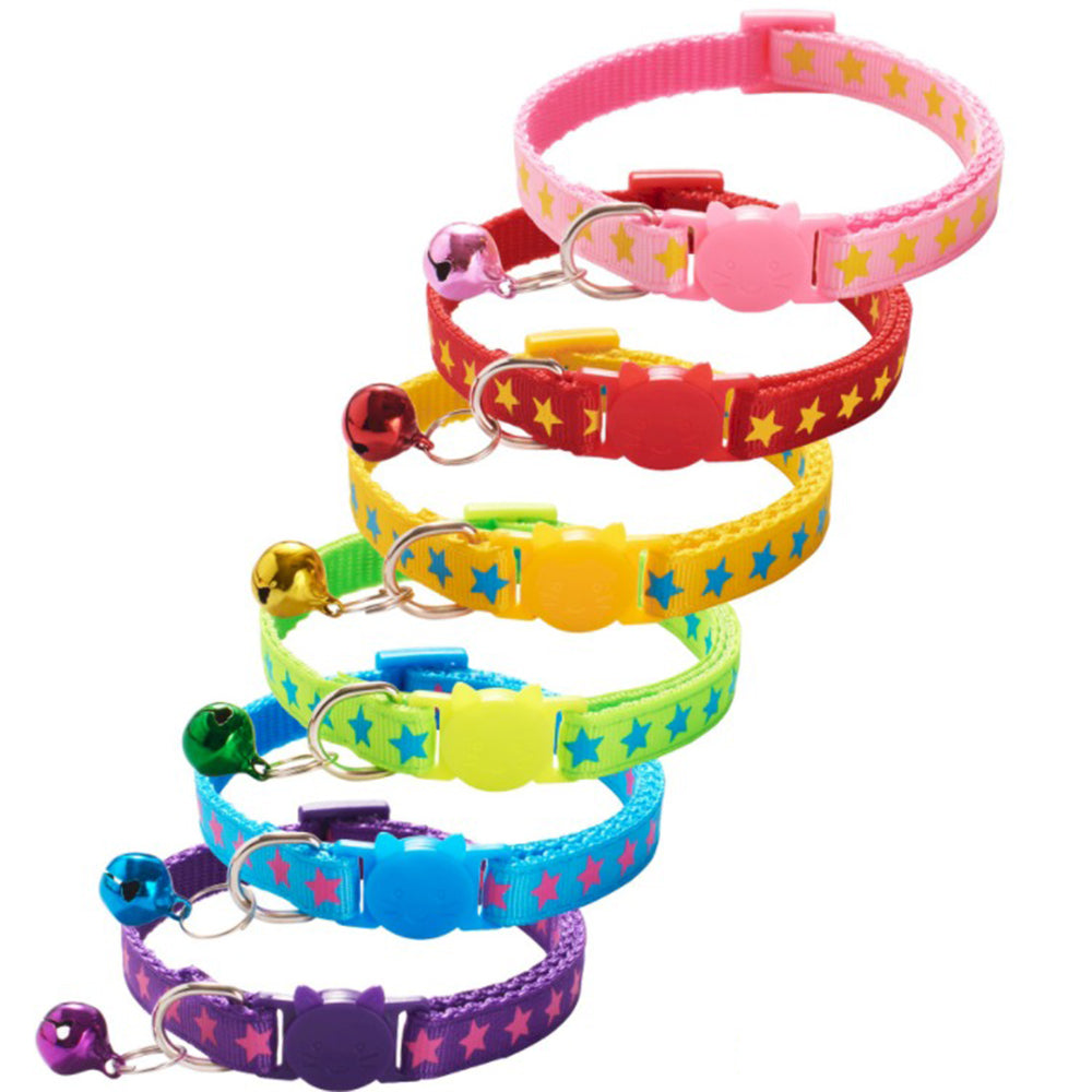 Cat Collar Star Yellow 1cm x 19-32cm
