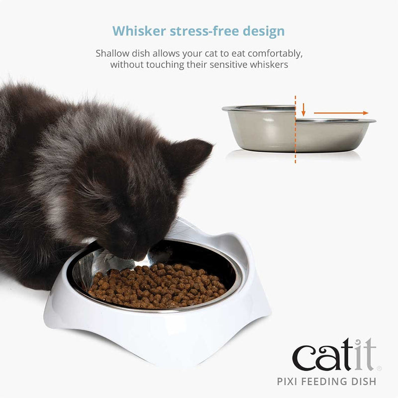 Catit Pixi Feeding Dish Single White 200ml