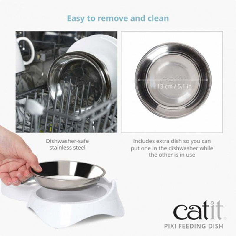 Catit Pixi Feeding Dish Single White 200ml