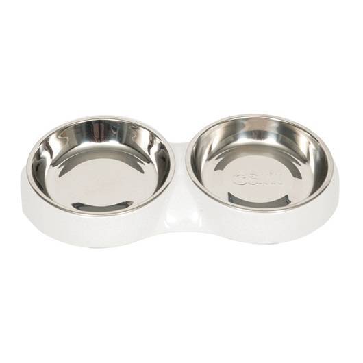 Catit Feeding Dish Double 2 x 200ml White