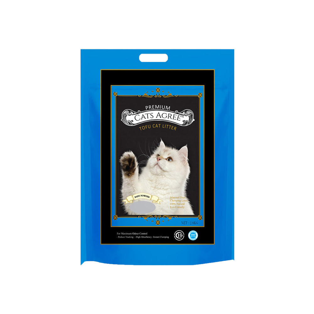 Cats Agree Premium Tofu Cat Litter - Baby Powder 2.8kg