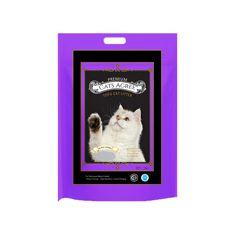 Cats Agree Premium Tofu Cat Litter - Floral Garden 2.8kg