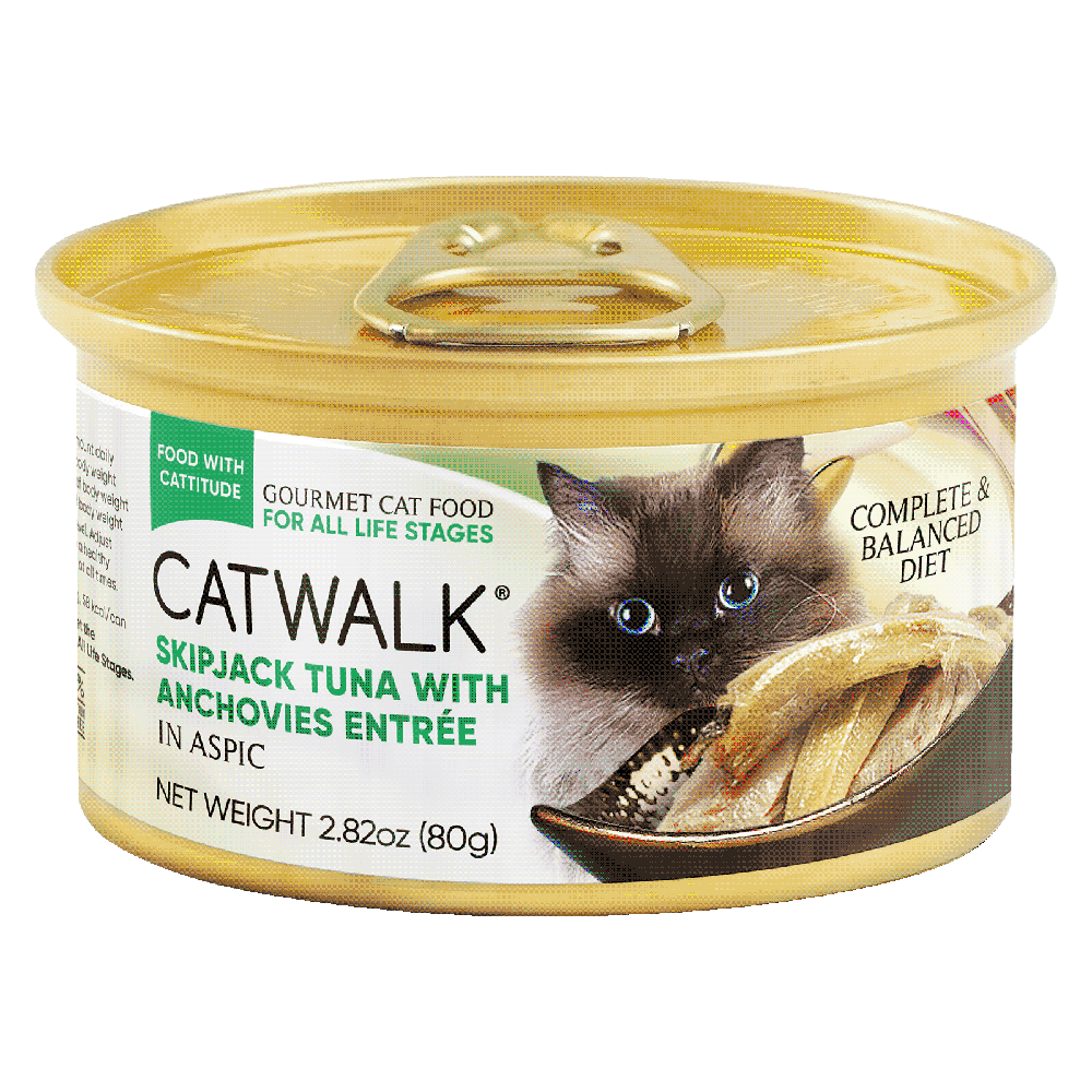 Catwalk Cat Skipjack Tuna with Anchovies Entree in Aspic 80g