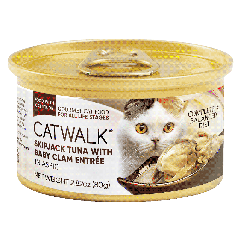 Catwalk Cat Skipjack Tuna with Baby Clam Entree in Aspic 80g