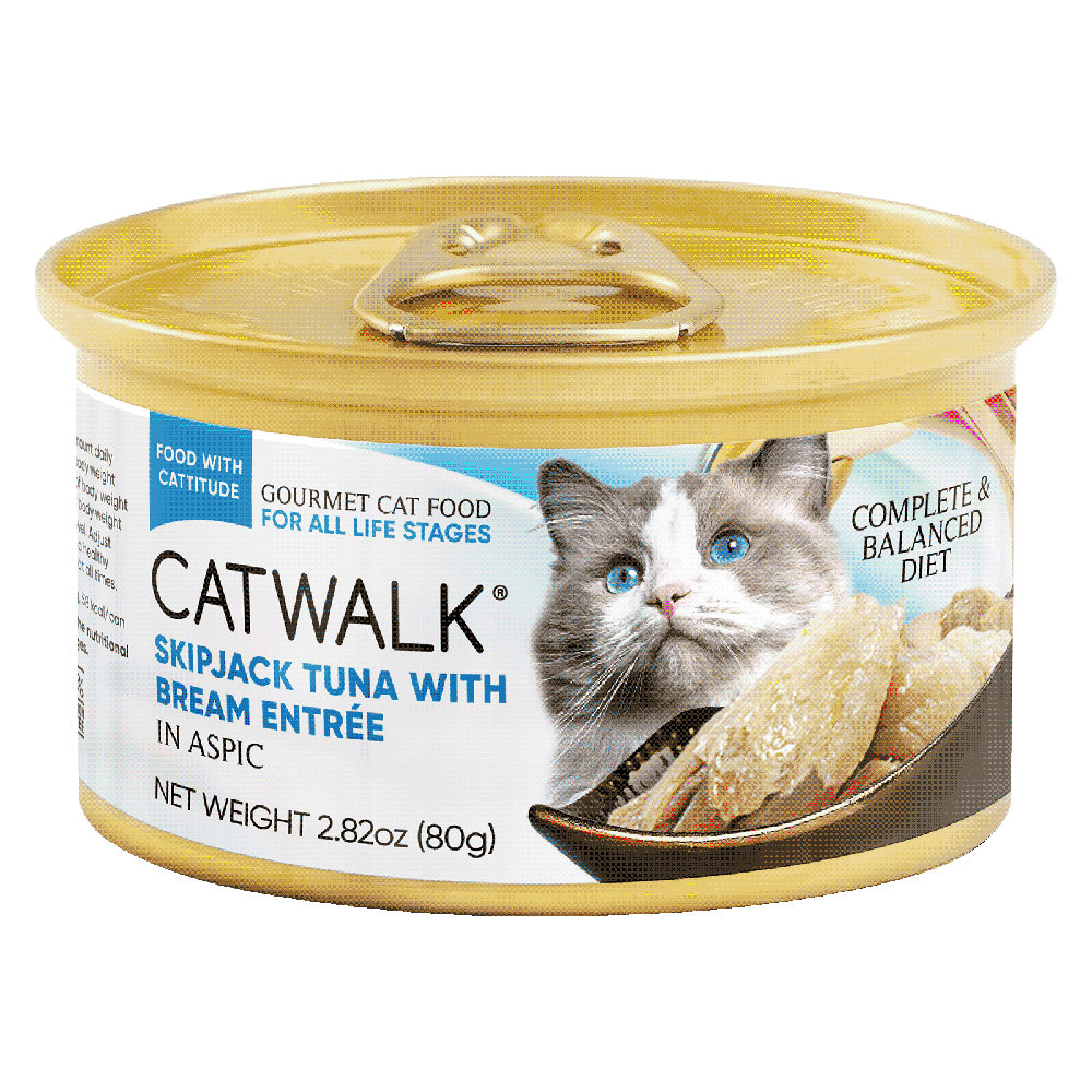 Catwalk Cat Skipjack Tuna with Bream Entree in Aspic 80g