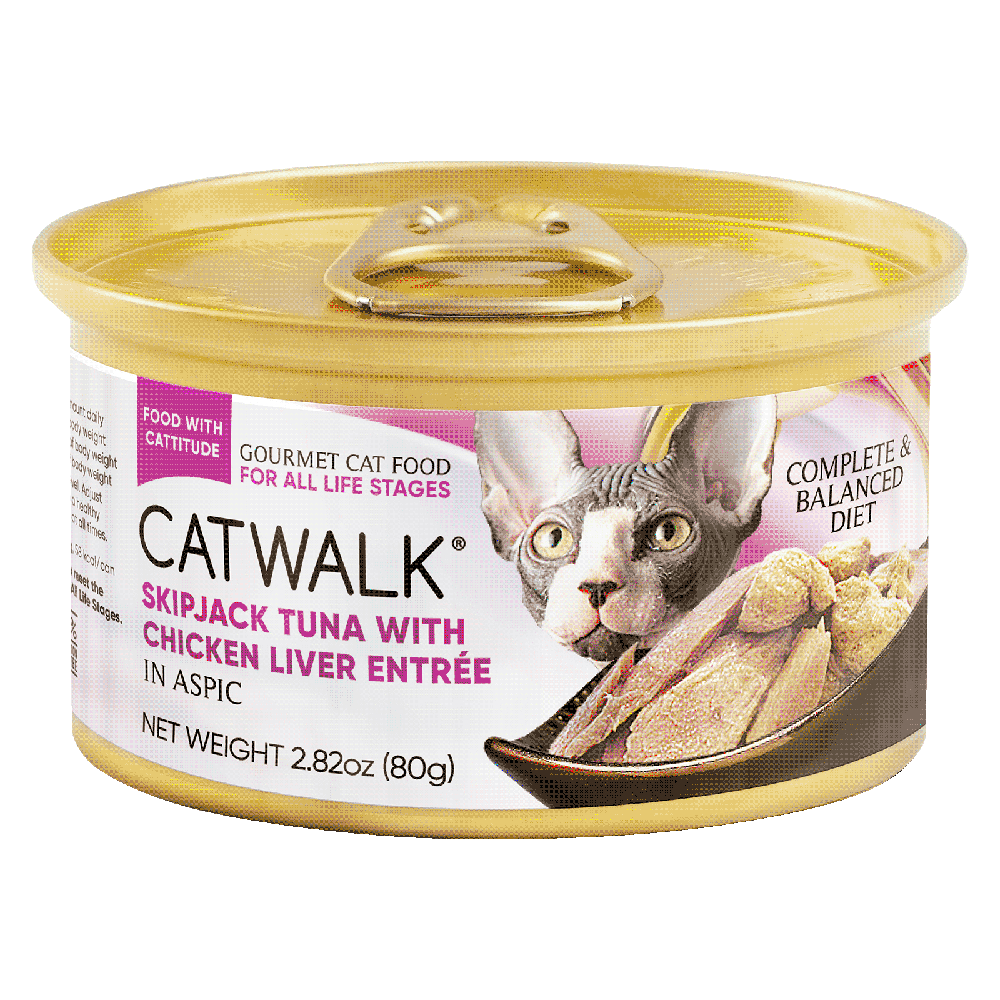 Catwalk Cat Skipjack Tuna with Chicken Liver Entree in Aspic 80g