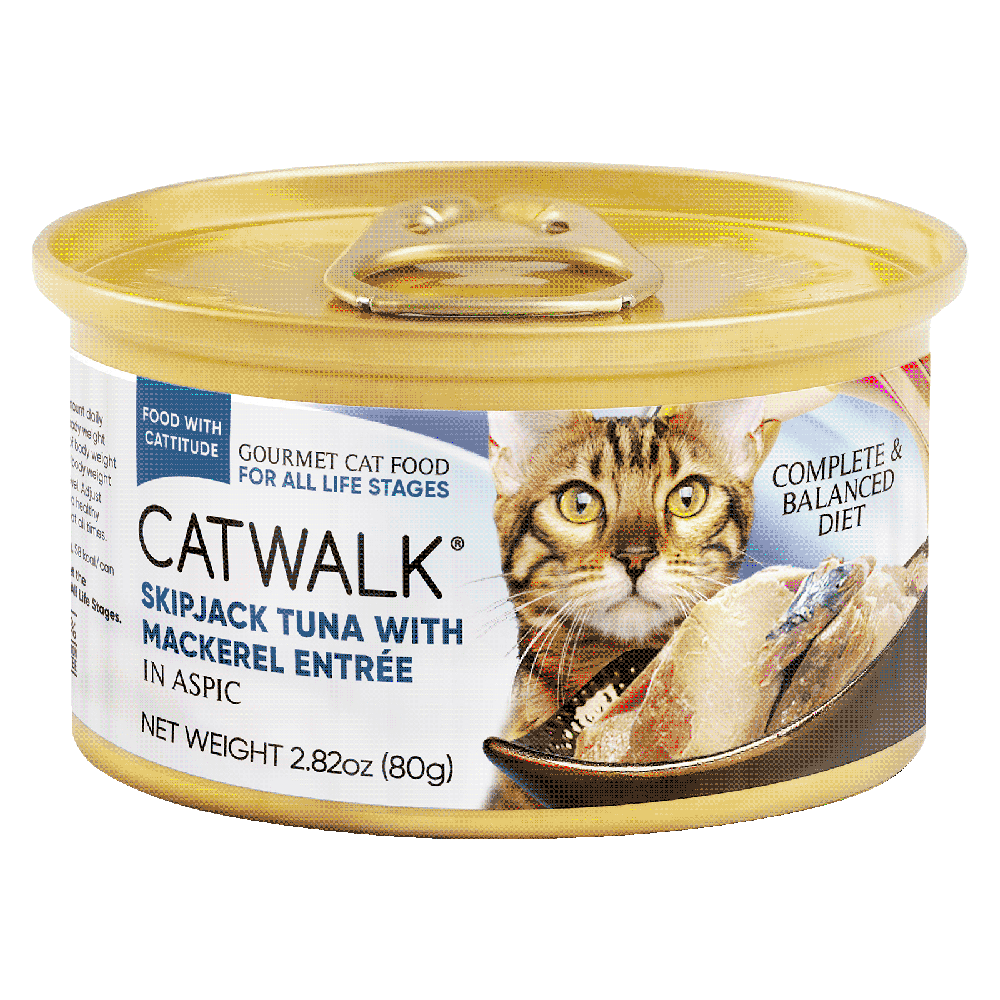 Catwalk Cat Skipjack Tuna with Mackerel Entree in Aspic 80g