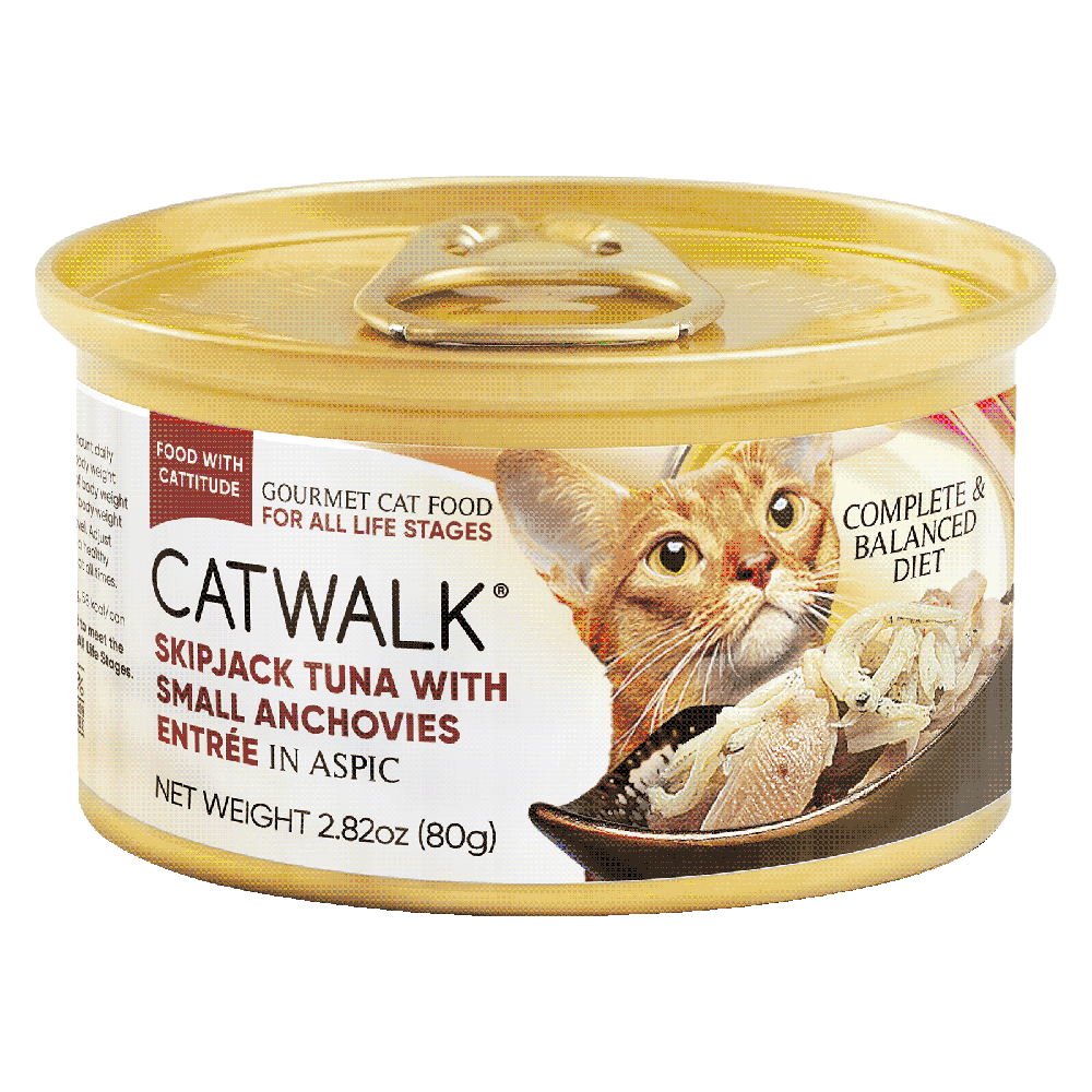 Catwalk Cat Skipjack Tuna with Small Anchovies Entree in Aspic 80g