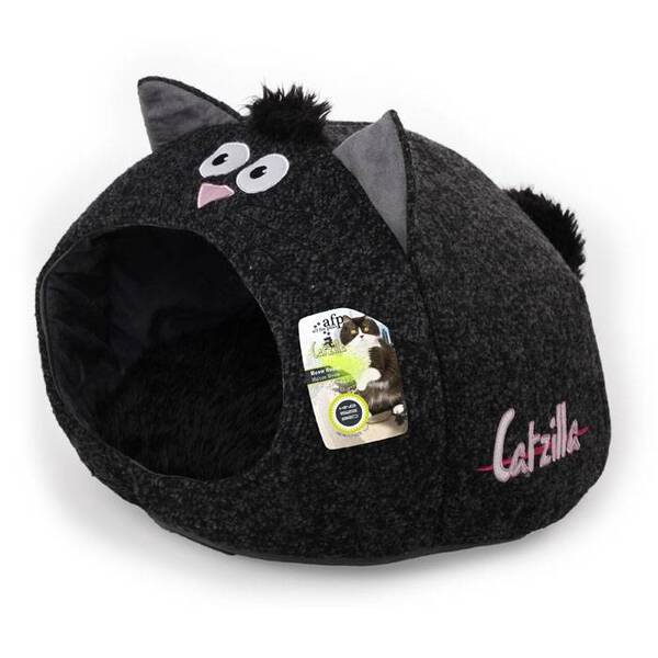 Catzilla Cat Cat House Black