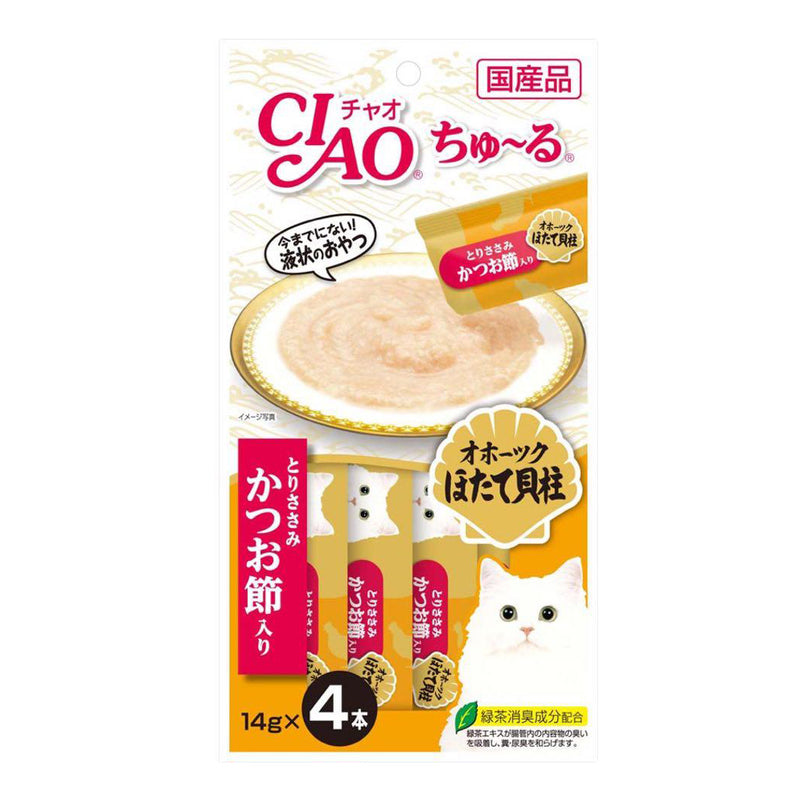 Ciao Cat Churu Chicken Fillet Scallop & Whitebait 56g (14g x 4) (SC103)