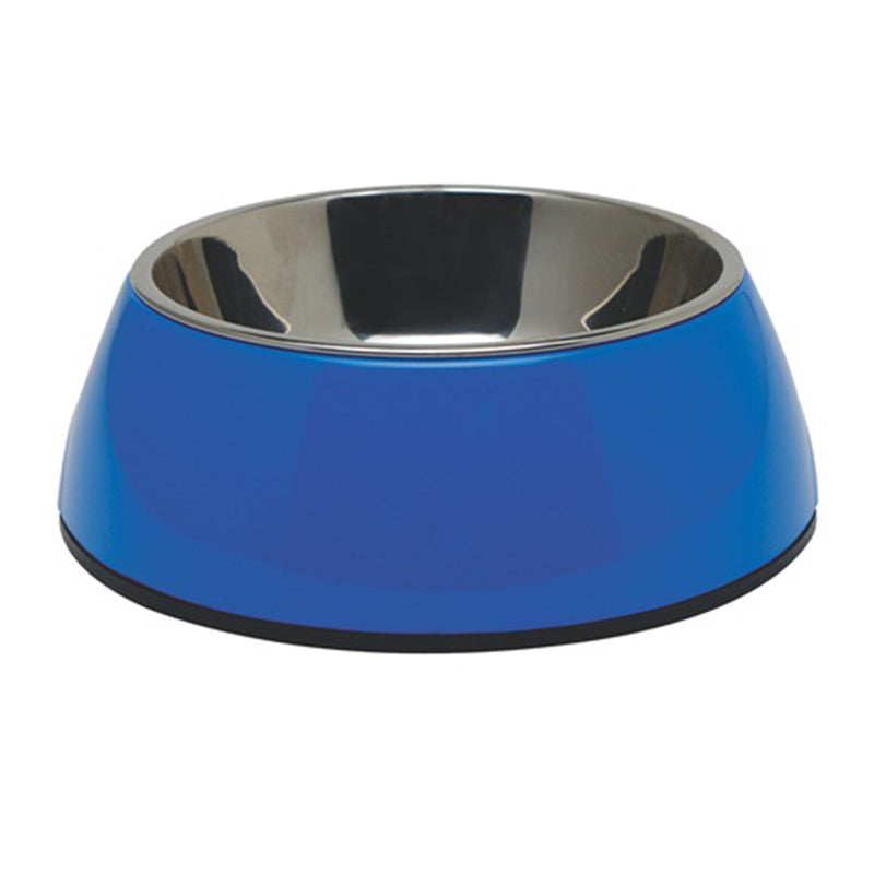 DogIt 2-in-1 Durable Bowl with Stainless Steel Insert Blue Large 1.6L