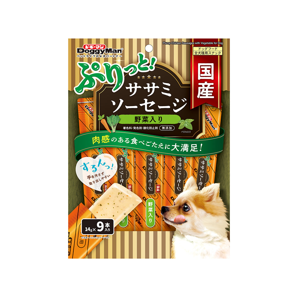 DoggyMan Plump Chicken Sausages with Vegetable 14g x 9pcs