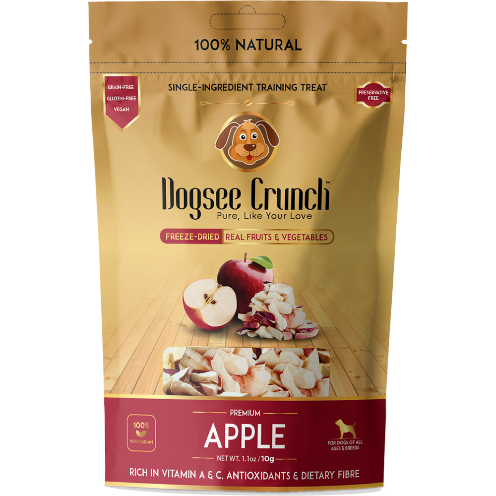 Dogsee Dog Crunch Single-Ingredient Training Treat Freeze-Dried Apple 10g
