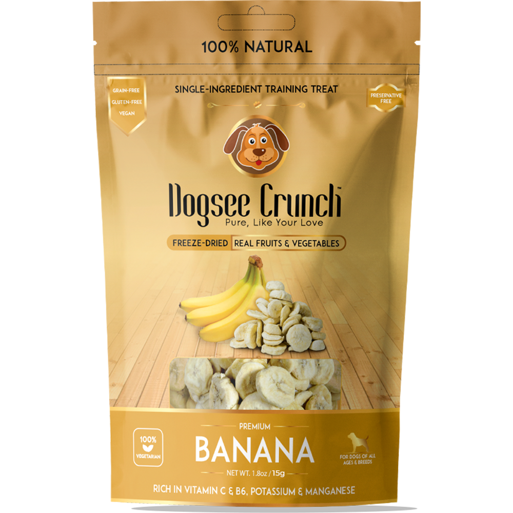 Dogsee Dog Crunch Single-Ingredient Training Treat Freeze-Dried Banana 15g
