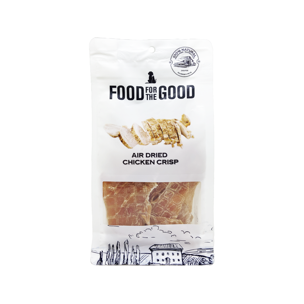 Food For The Good Dog & Cat Treats Air Dried Chicken Crisp 100g