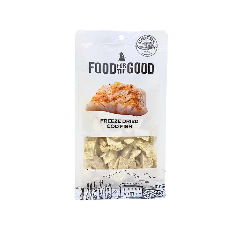 Food For The Good Dog & Cat Treats Freeze Dried Cod Fish 50g